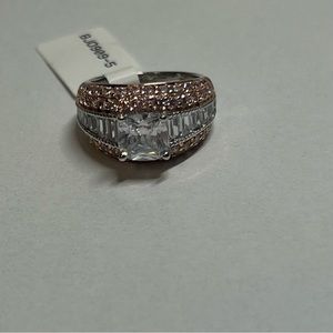 Bella, Luce, pink and white 5.19 CTW cubic zirconia ring size 5 NTW